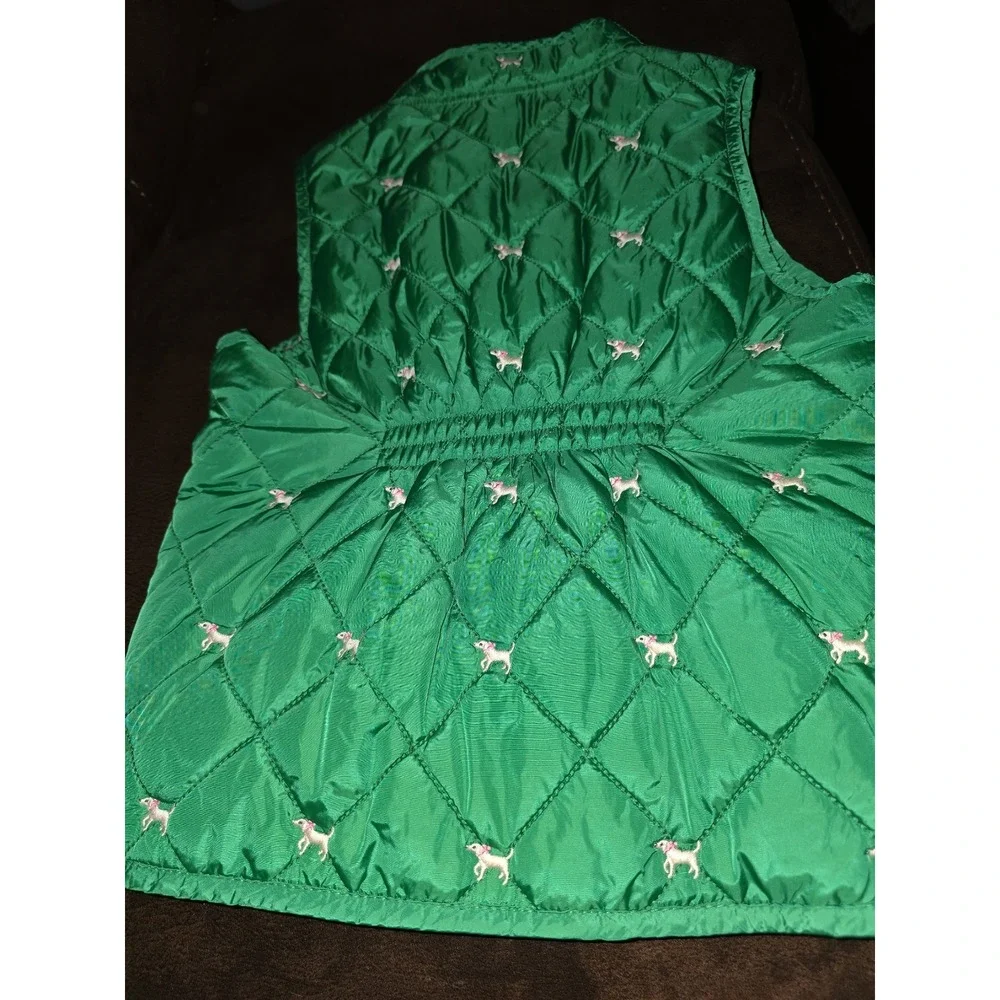 Gymboree smart girls rule dog puffer vest size medium 7 8